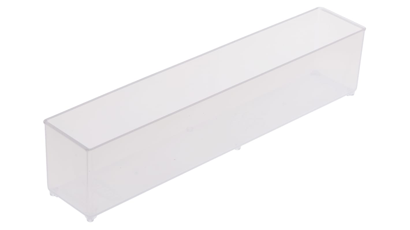 Raaco Transparent PP Compartment Box, 47mm x 39mm x 218mm