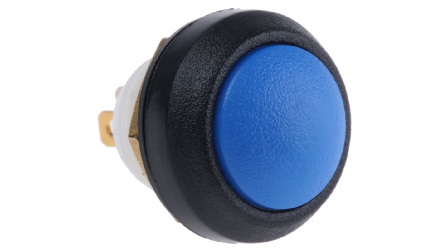 ITW Switches 48 Series Miniature Push Button Switch, Latching, Panel Mount, 13.6mm Cutout, SPST, Clear LED, 48V dc, IP67