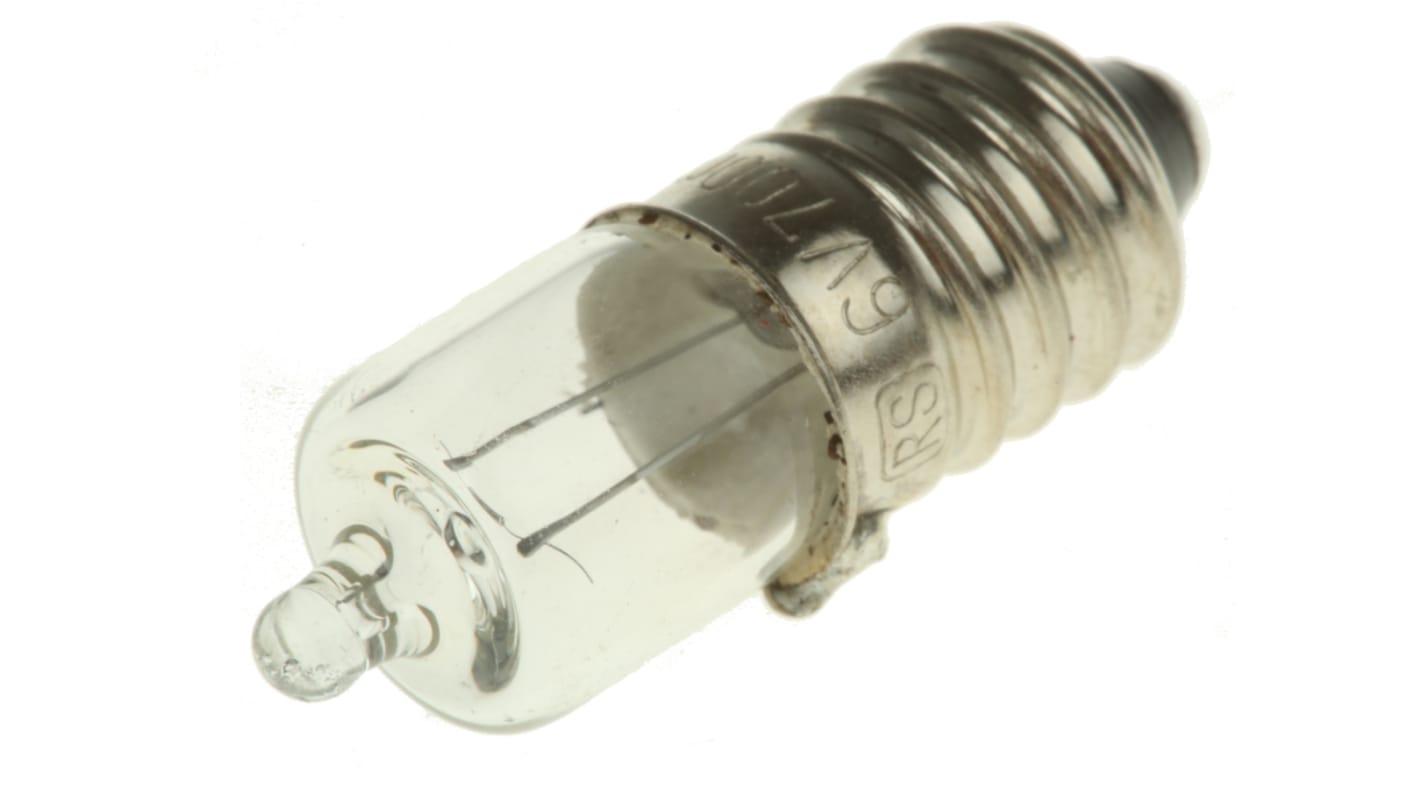 RS PRO E10 Indicator Light, Clear, 6 V, 700 mA, 25h