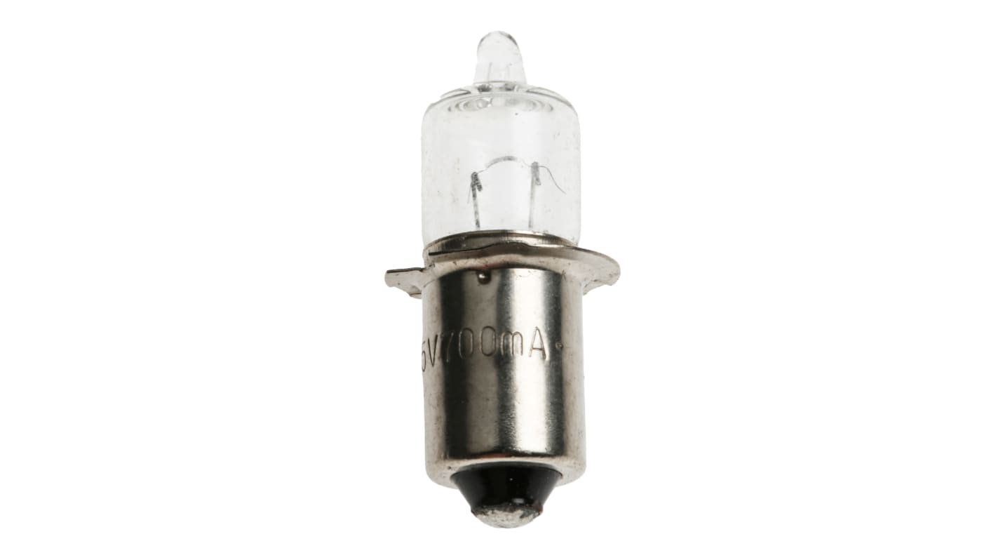 RS PRO 4.55 W Clear Halogen Bulb P13.5s, Mini Candle, 6.5 V, 9.3mm