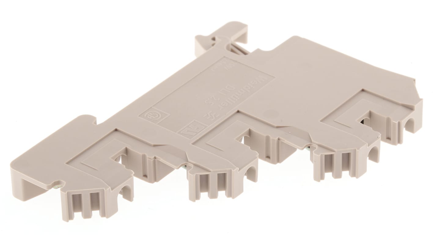 Weidmuller DLI Series Beige DIN Rail Terminal Block, Triple-Level, Screw Termination