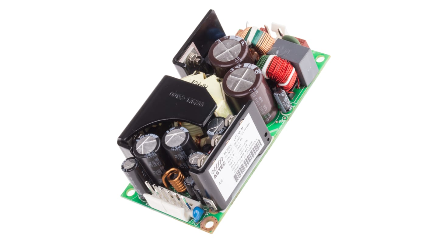 Artesyn Embedded Technologies Embedded Switch Mode Power Supply SMPS, LPT52-M, 5 V dc, ±12 V dc, 3 A, 8 A, 500 mA, 55W,
