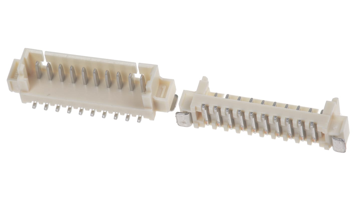 Embase pour CI Molex, PicoBlade, 10 pôles , 1.25mm 1 rangée, 1.0A, Droit