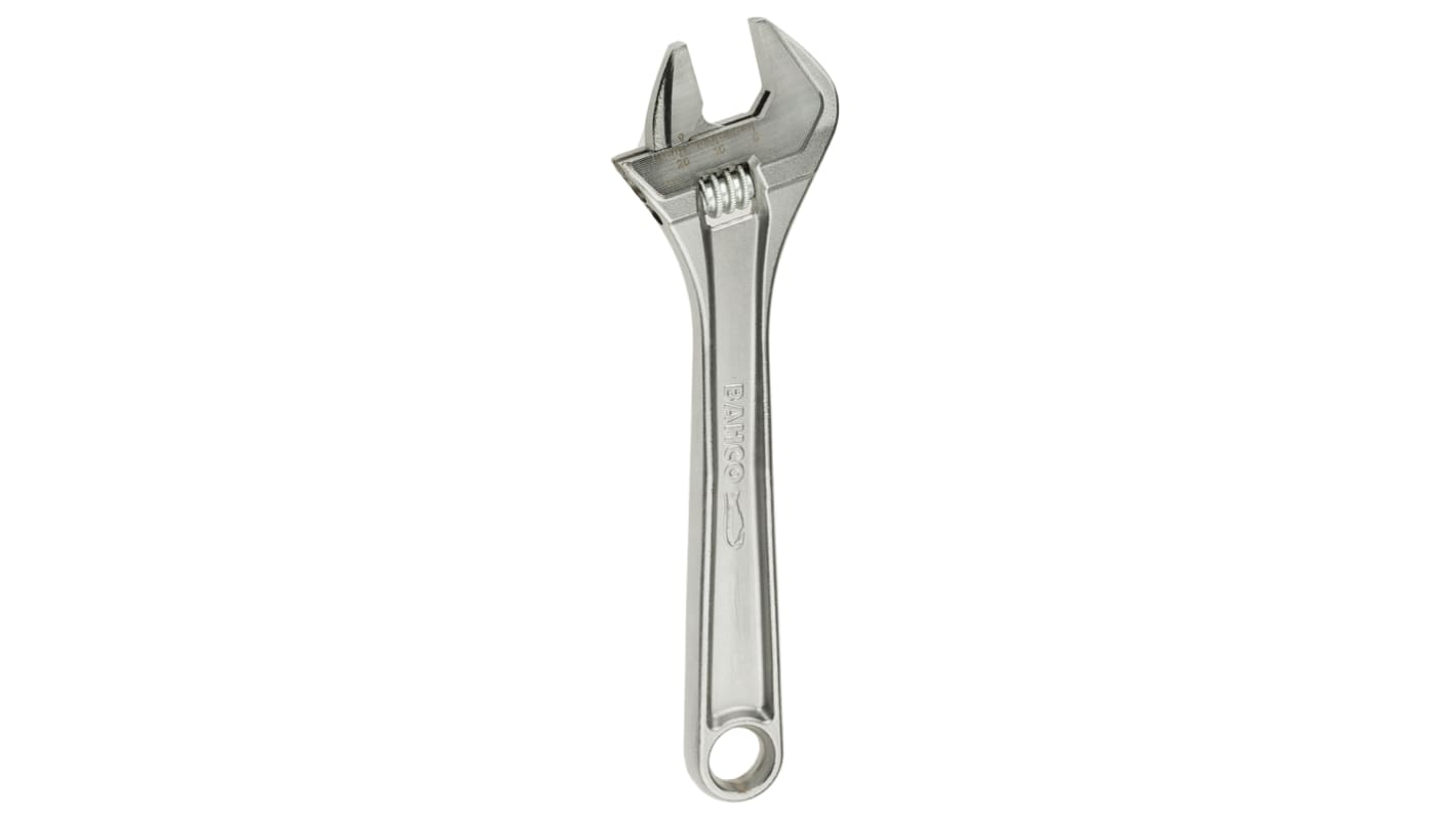 Bahco Adjustable Spanner, 205 mm Overall, 27mm Jaw Capacity, Metal Handle
