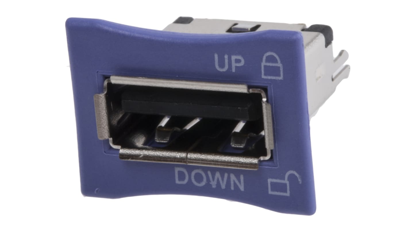 TE Connectivity Straight, Through Hole, Socket Type A USB Connector