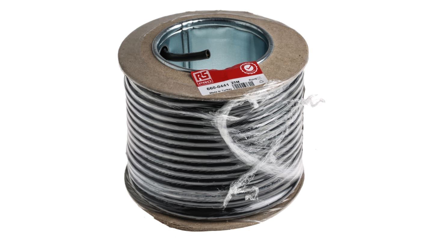RS PRO Data Cable, 6 Cores, 0.22 mm², Screened, 24 AWG, 25m, Screened Shield