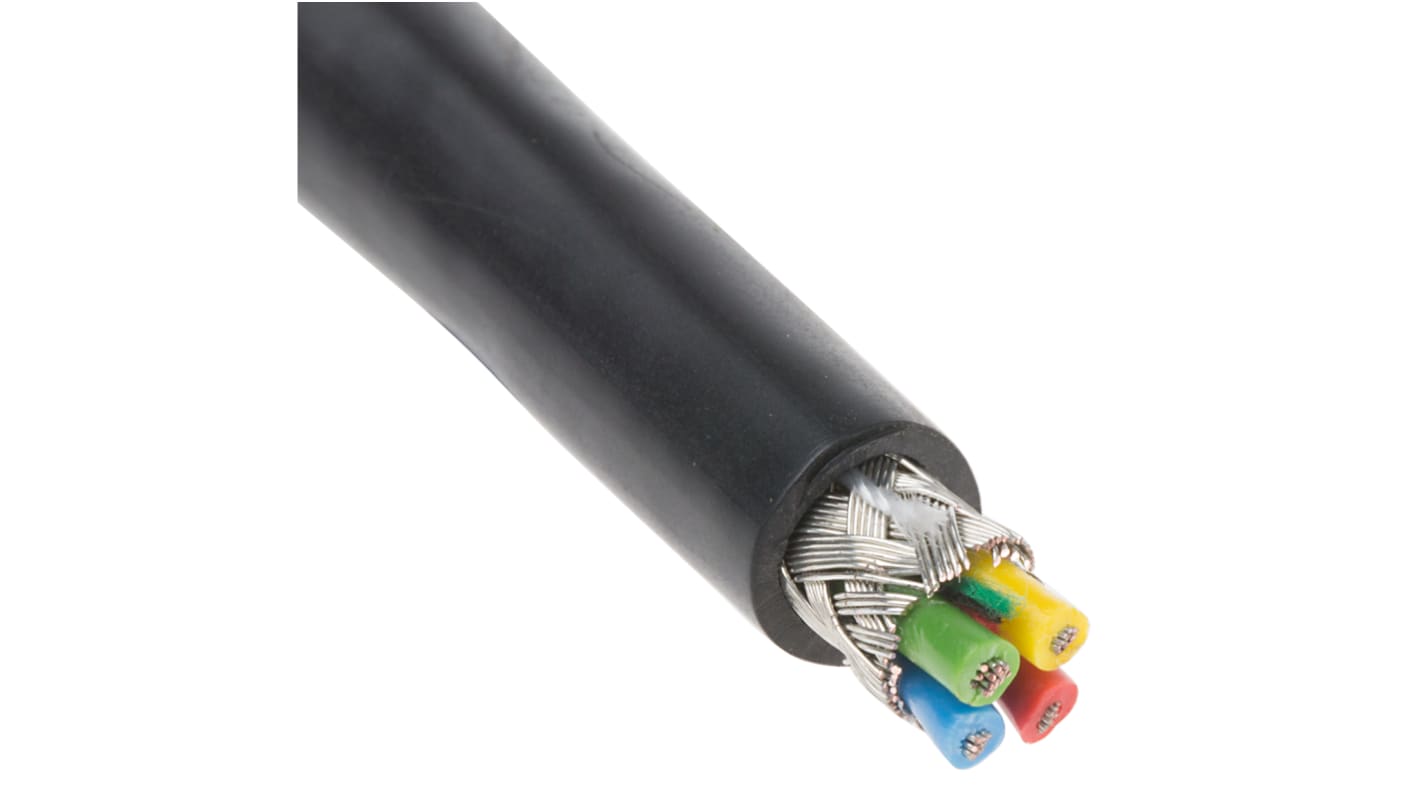 Kabel do transmisji danych 0,5 mm² 4 -rdzeniowy Ekranowany 20 AWG AWG PVC 300 V