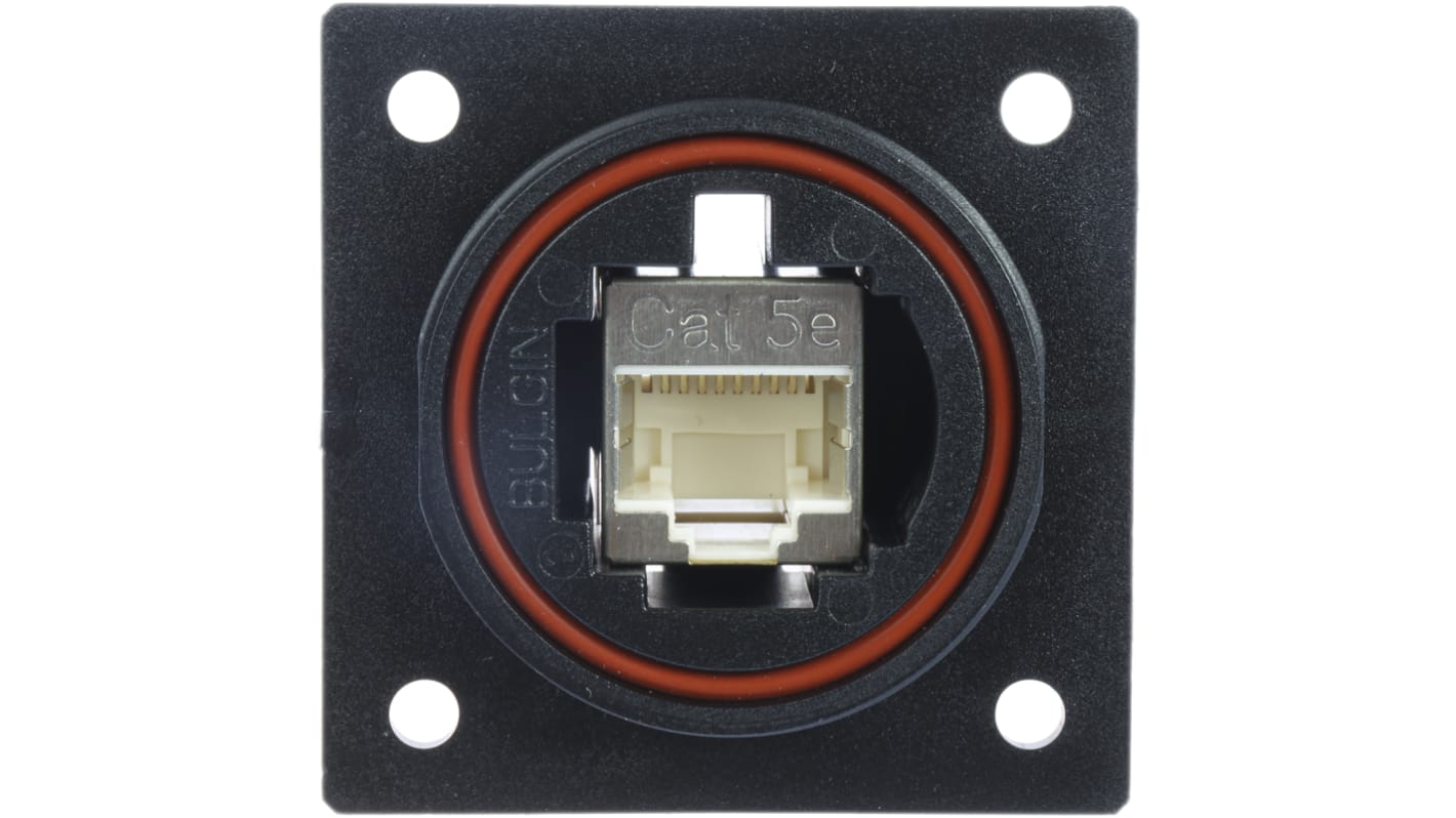 Connettore RJ45 Femmina Bulgin Cat5e, 8 vie, Montaggio su flangia