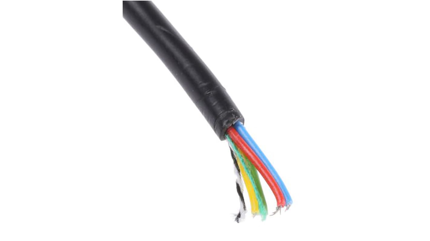 RS PRO Data Cable, 4 Cores, 0.055 mm², Unscreened, 30 AWG, 100m