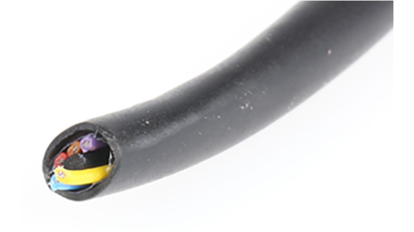 RS PRO Data Cable, 9 Cores, 0.055 mm², Unscreened, 30 AWG, 25m