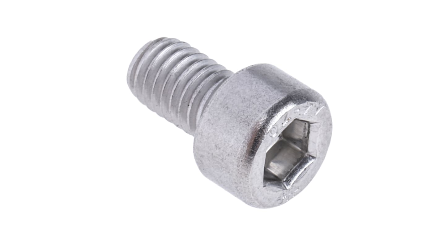 RS PRO M5内六角螺丝, 公制, 8mm长, A4 316不锈钢制, DIN 912标准