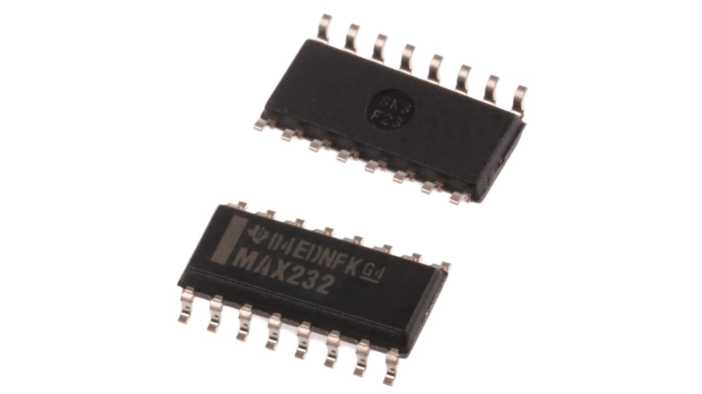 Texas Instruments MAX232DR Line Transceiver, 16-Pin SOIC