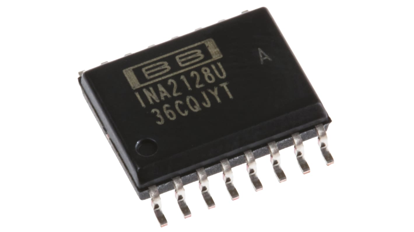 Amplificatore per strumentazione Texas Instruments, alimentazione Duale, , SMD, SOIC, 16 Pin