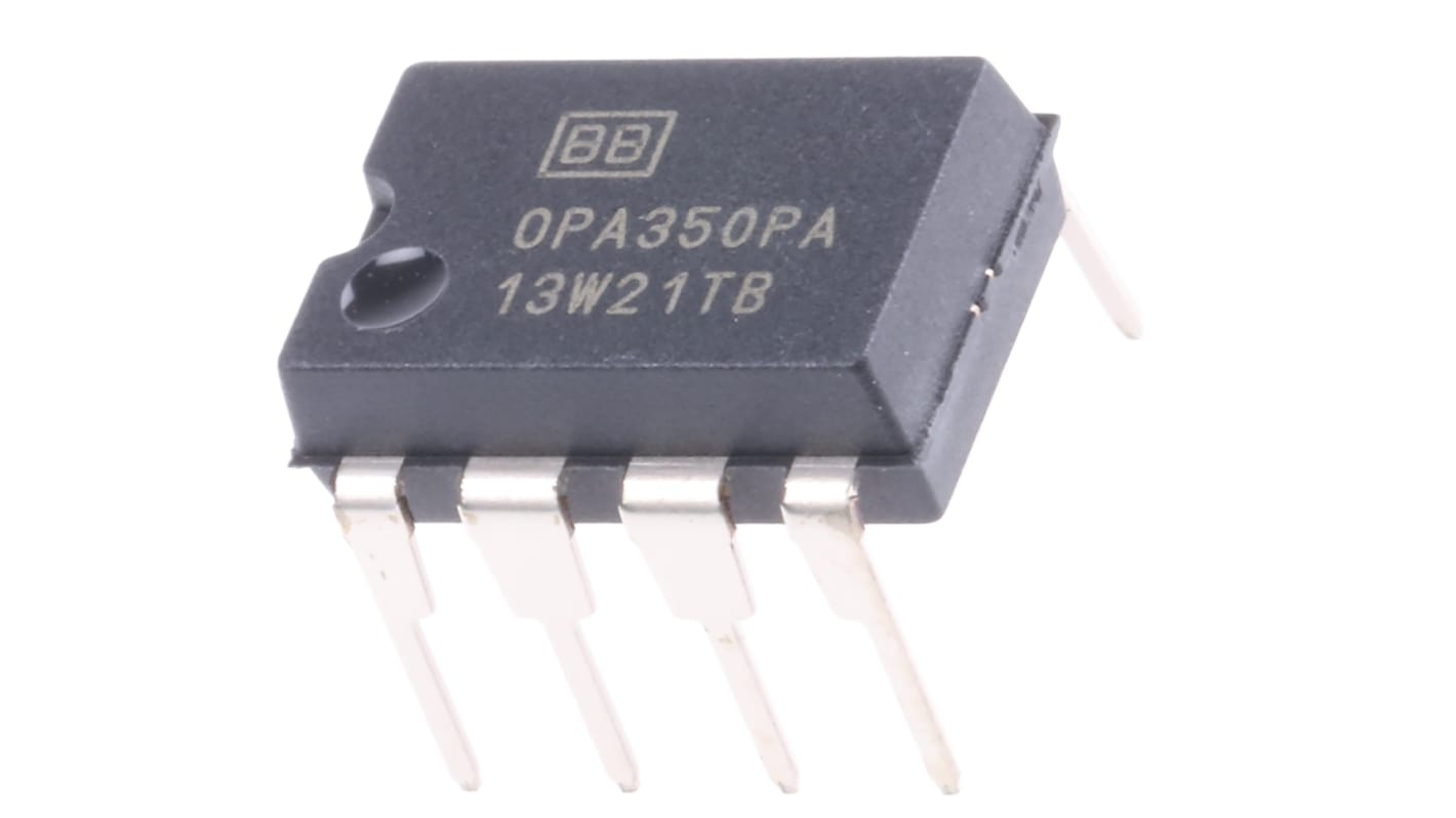 OPA350PA Texas Instruments, Precision, Op Amp, RRIO, 38MHz, 3 V, 5 V, 8-Pin PDIP