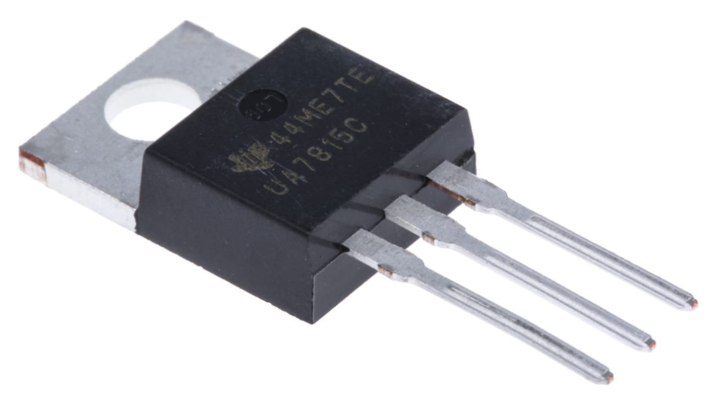 Texas Instruments 线性稳压芯片, 15 V输出, 1.5A最大输出, 单路输出, TO-220, 3针, 通孔安装, 0 °C→+125 °C