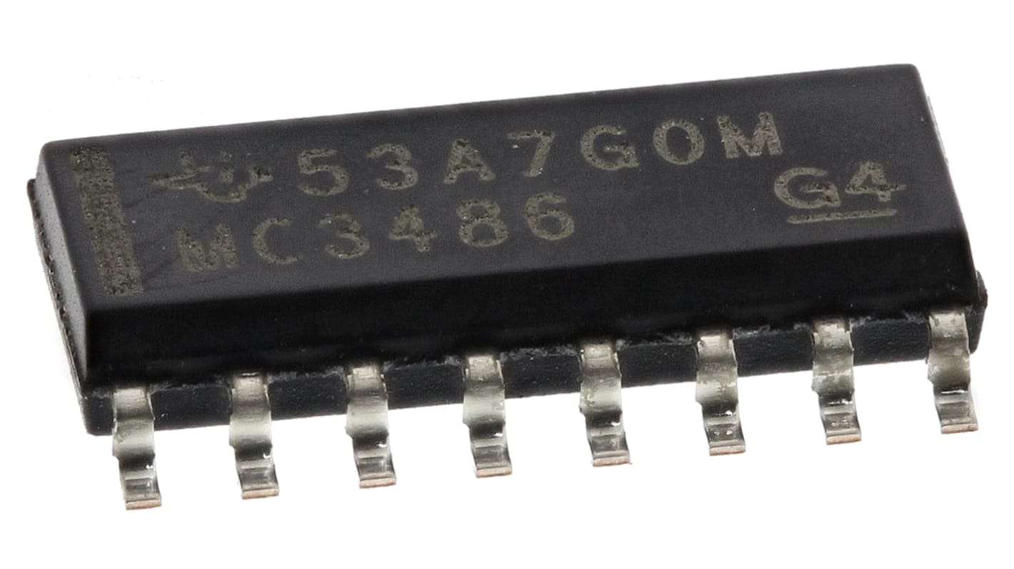 Texas Instruments MC3486D Line Receiver, 16-Pin SOIC