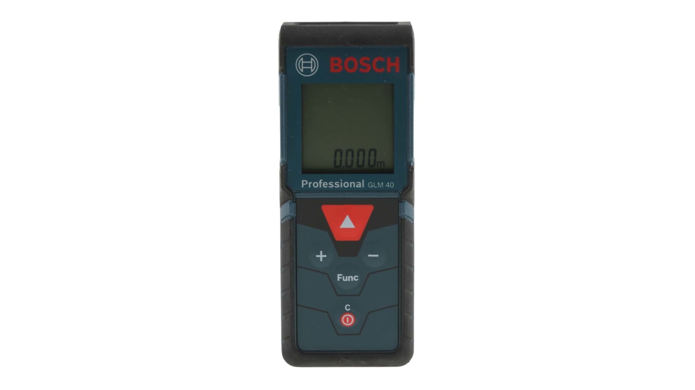 Bosch GLM 40 LCD Laser Entfernungsmesser, metrisch, Klasse 2, 635nm, Rot, LR03 (AAA)