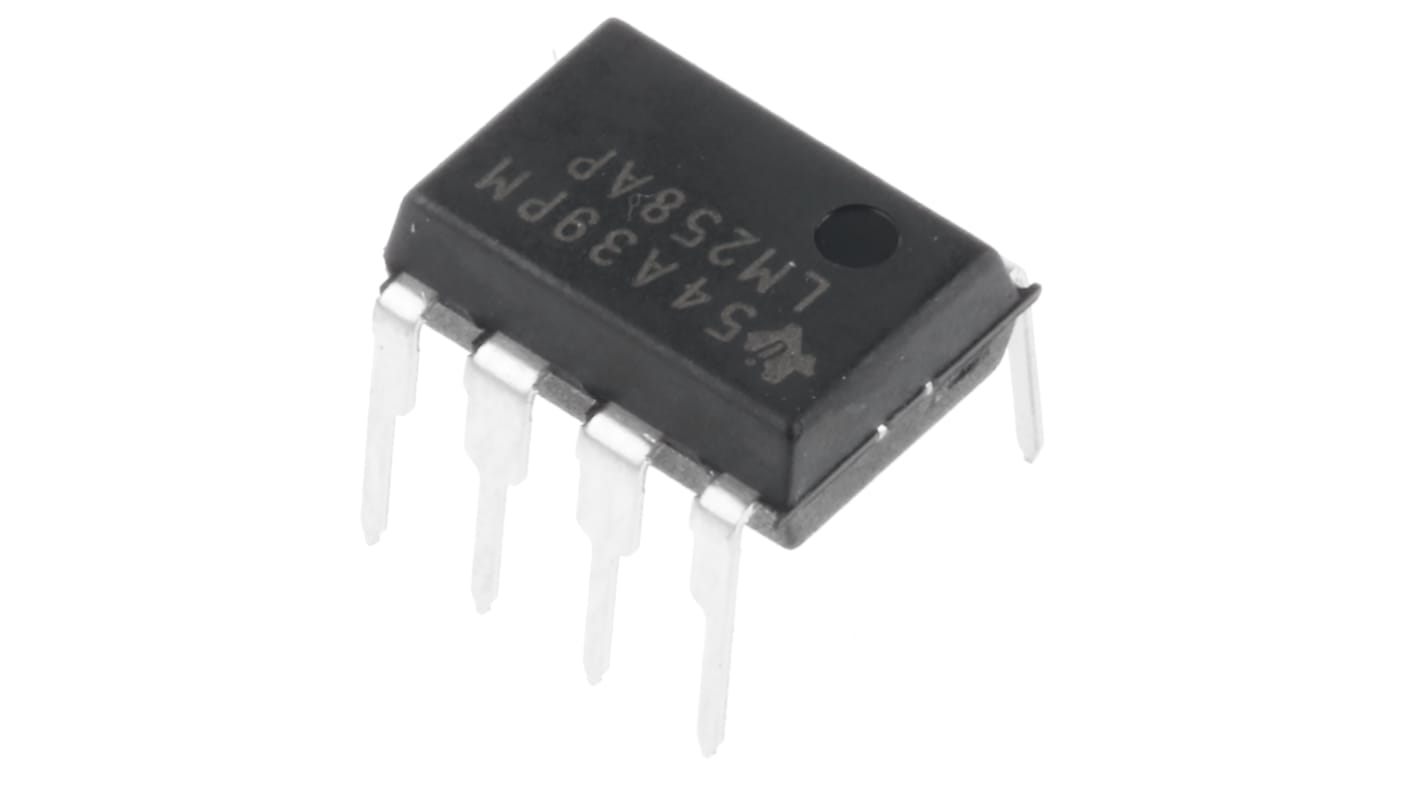 LM258AP Texas Instruments, Precision, Op Amp, 700kHz, 5 → 28 V, 8-Pin PDIP