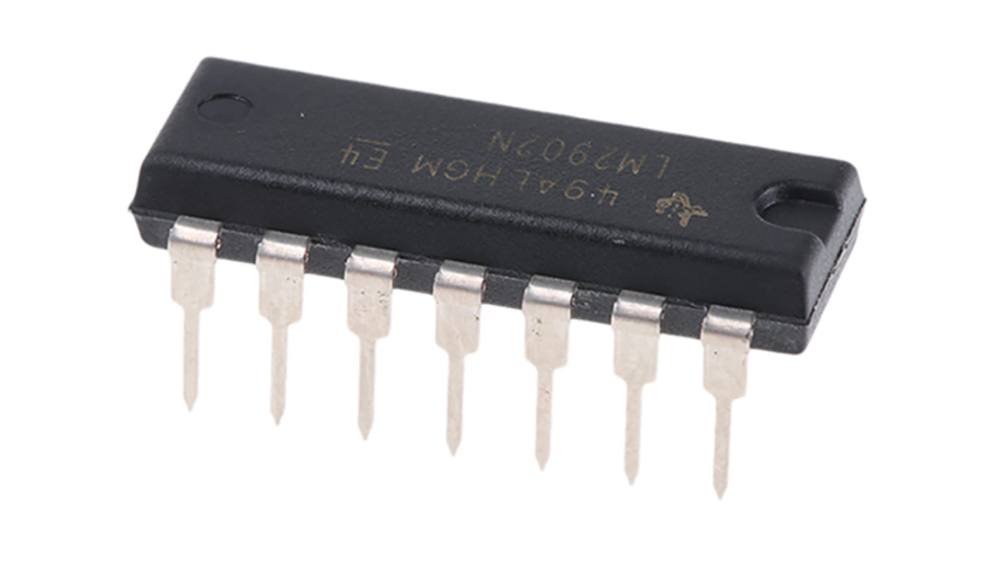 LM2902N Texas Instruments, Precision, Op Amp, 1.2MHz, 5 → 24 V, 14-Pin PDIP