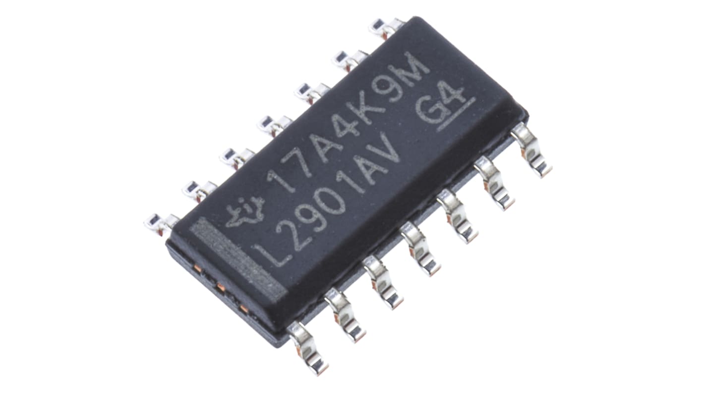 Texas Instruments 差分比较器芯片, SOIC, 贴片安装, 双/单电源, 4通道, 1.3μs响应