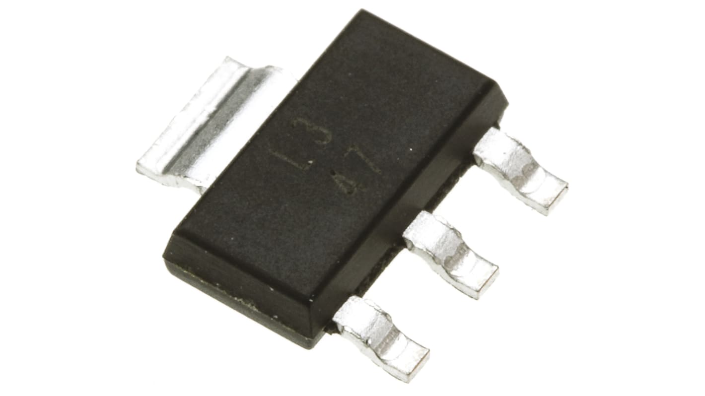 Texas Instruments 线性稳压芯片, 1.25 → 37 V输出, 1.5A最大输出, 单路输出, SOT-223, 3+Tab针, 贴片安装, 0 °C→+125 °C