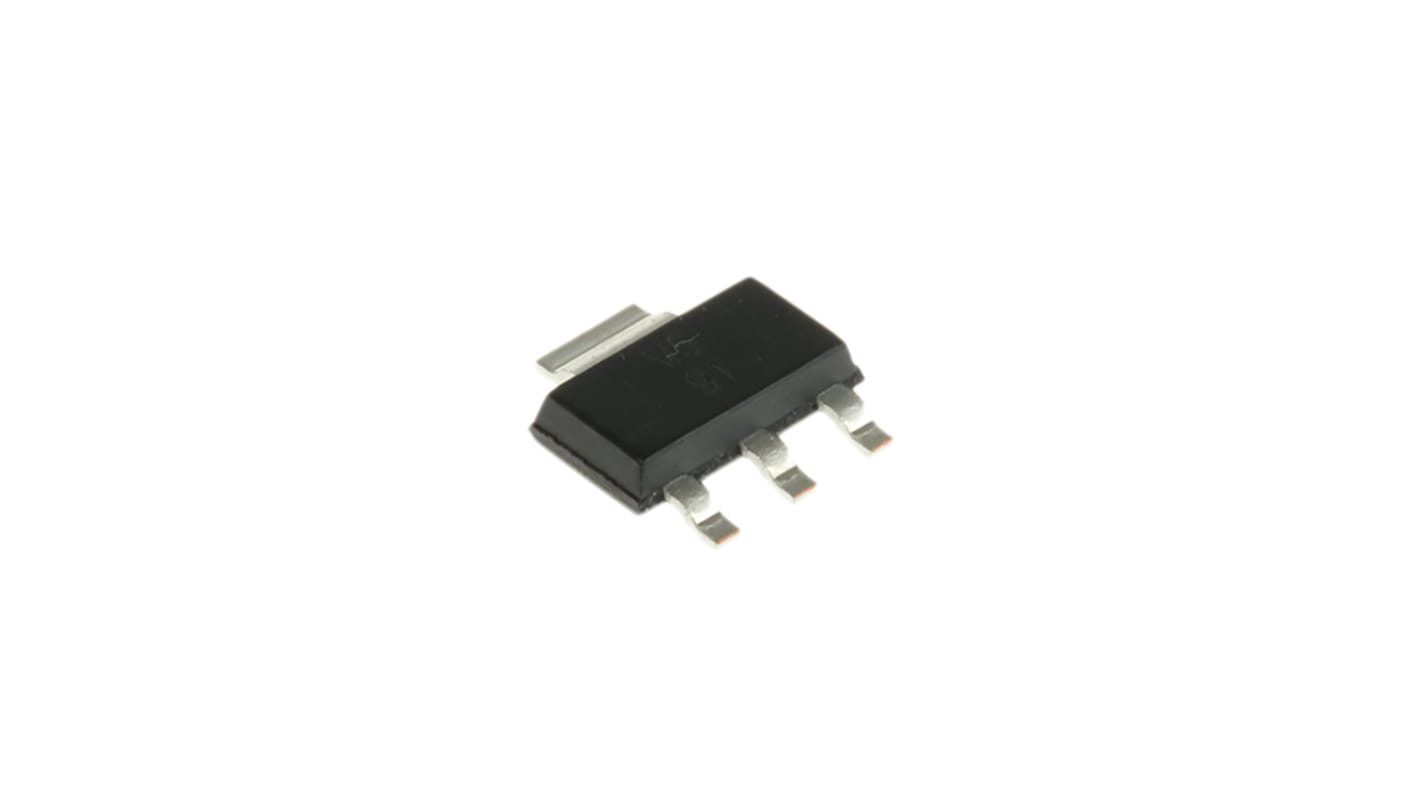 Texas Instruments LDO稳压芯片, 3.3 V输出, 800mA最大输出, 单路输出, SOT-223, 3+Tab针, 贴片安装, -40°C→+125 °C
