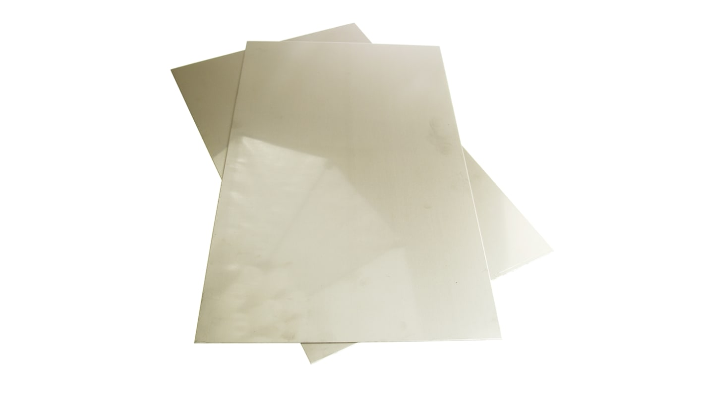 RS PRO Stainless Steel Metal Sheet 500mm x 300mm, 1.5mm Thick