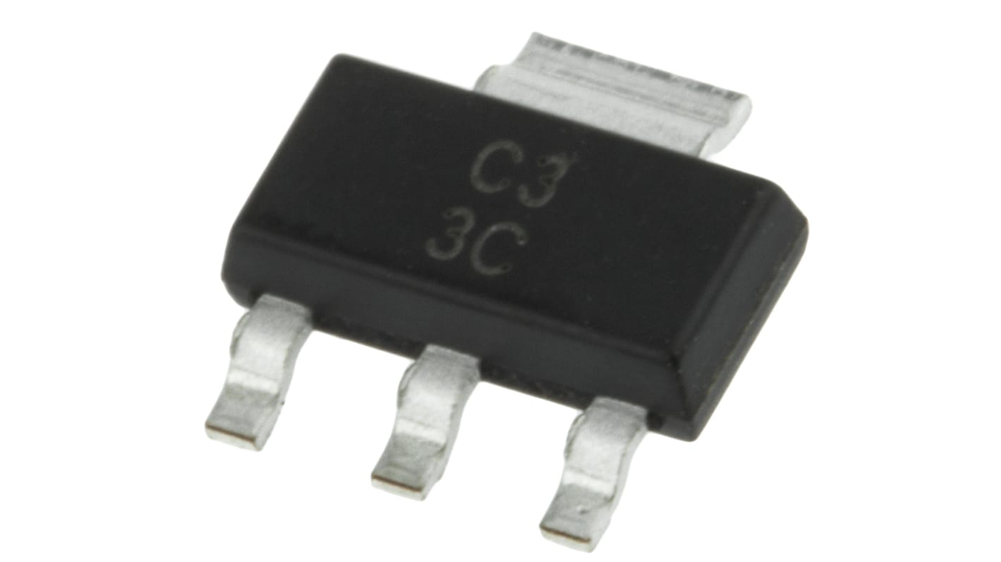 Texas Instruments 线性稳压芯片, 3.3 V输出, 500mA最大输出, 单路输出, SOT-223, 3+Tab针, 贴片安装, 0 °C→+125 °C