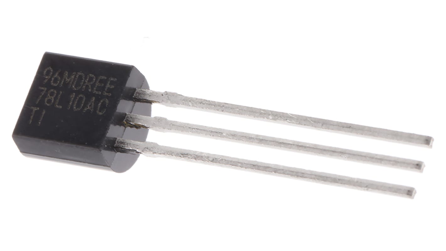 Texas Instruments 线性稳压芯片, 10 V输出, 100mA最大输出, 单路输出, TO-92, 3针, 通孔安装, 0 °C→+125 °C, ±5%精度