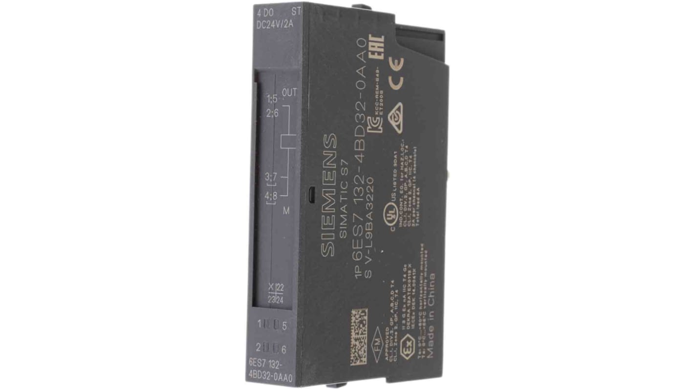 Siemens 6AG1 Series PLC I/O Module for Use with SIMATIC ET 200S Series, Digital, 24 V