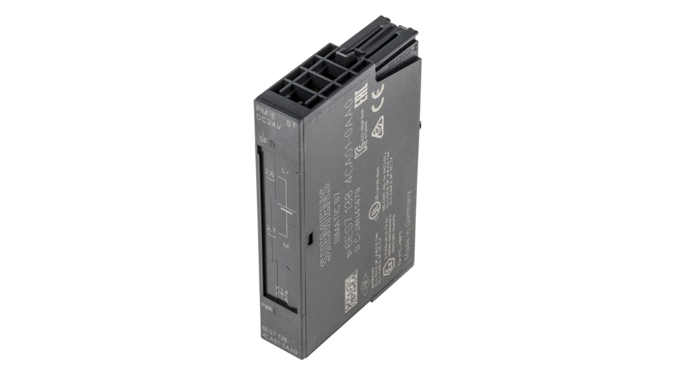 Siemens PLC I/O Module for Use with ET200S Series, Current, Potential, Voltage, 24 V