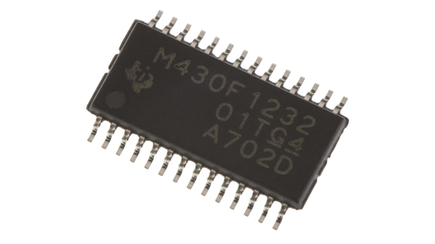 Texas Instruments MSP430F1232IPWR, 16bit MSP430 Microcontroller, MSP430, 8MHz, 256 B, 8 kB Flash, 28-Pin TSSOP