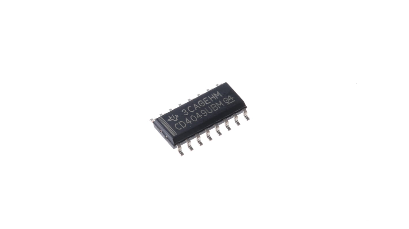 Sextuple canaux Buffer, Convertisseur, CD4049UBD, Inversion 16 broches SOIC