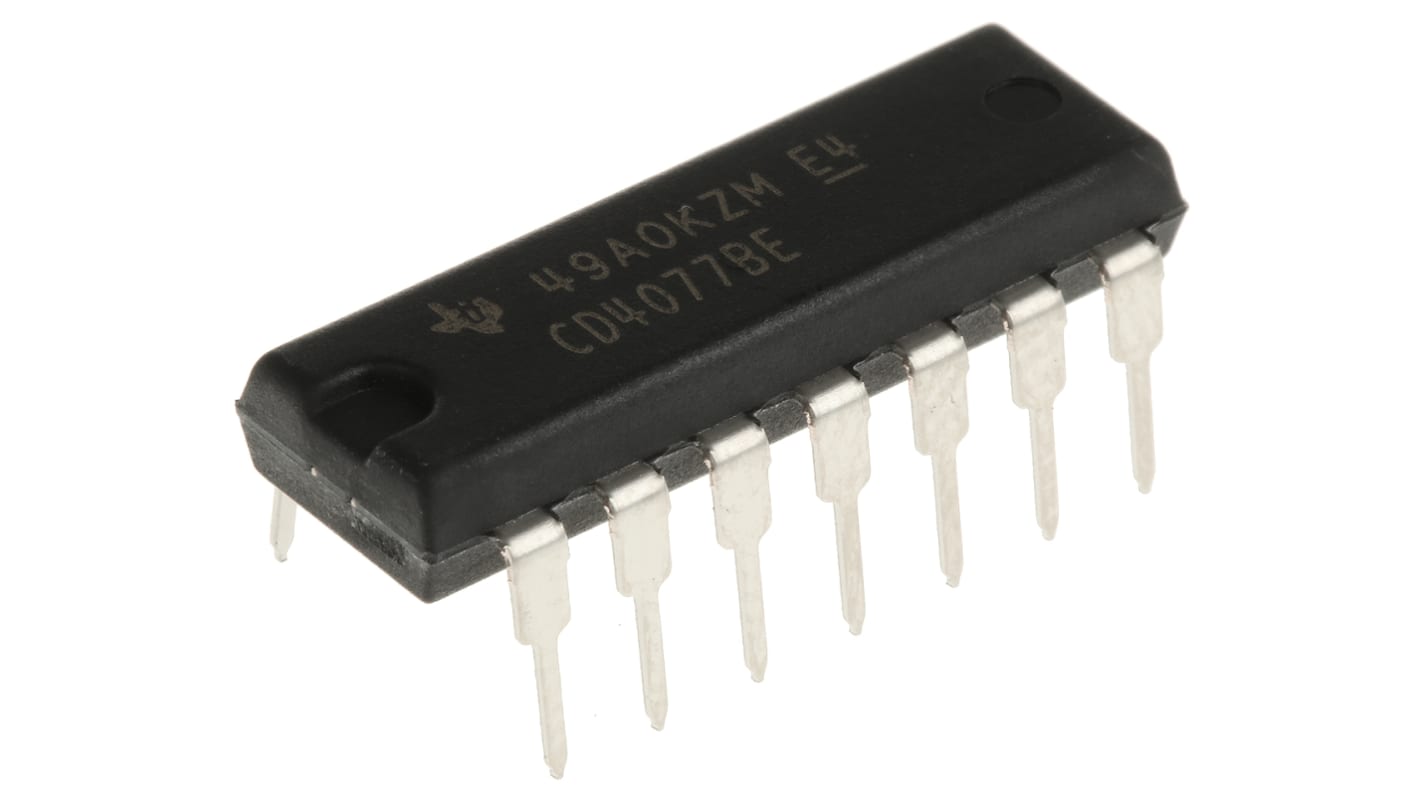 Gate logico Quad XNOR Texas Instruments, 3 V → 18 V, 14 Pin, PDIP