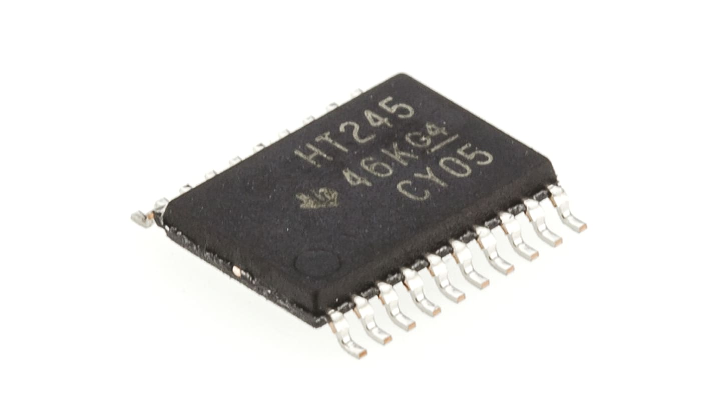 Texas Instruments SN74HCT245PW, 1 Bus Transceiver, 8-Bit Non-Inverting CMOS, 20-Pin TSSOP