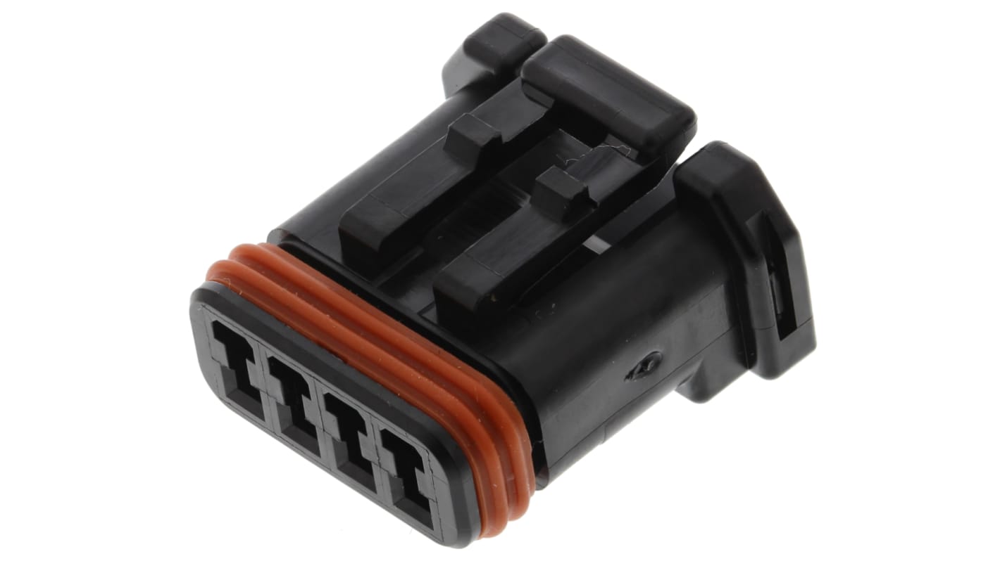 JAE, MX19 Automotive Connector Socket Black 4 Way MX19004S51