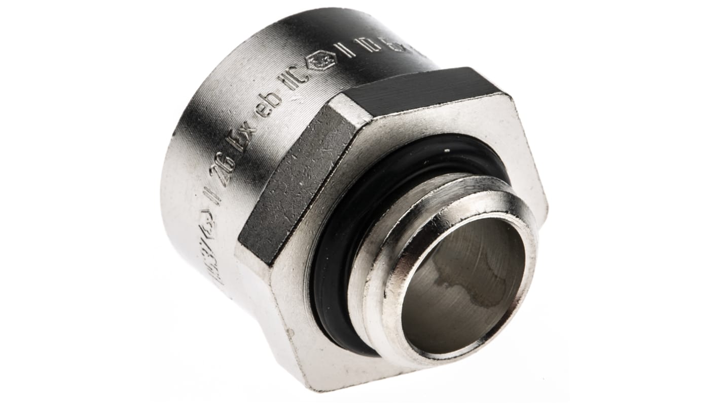 Adattatore per pressacavo Lapp, Grigio, in Ottone zincato, filetto M12 → M16, IP68, ATEX