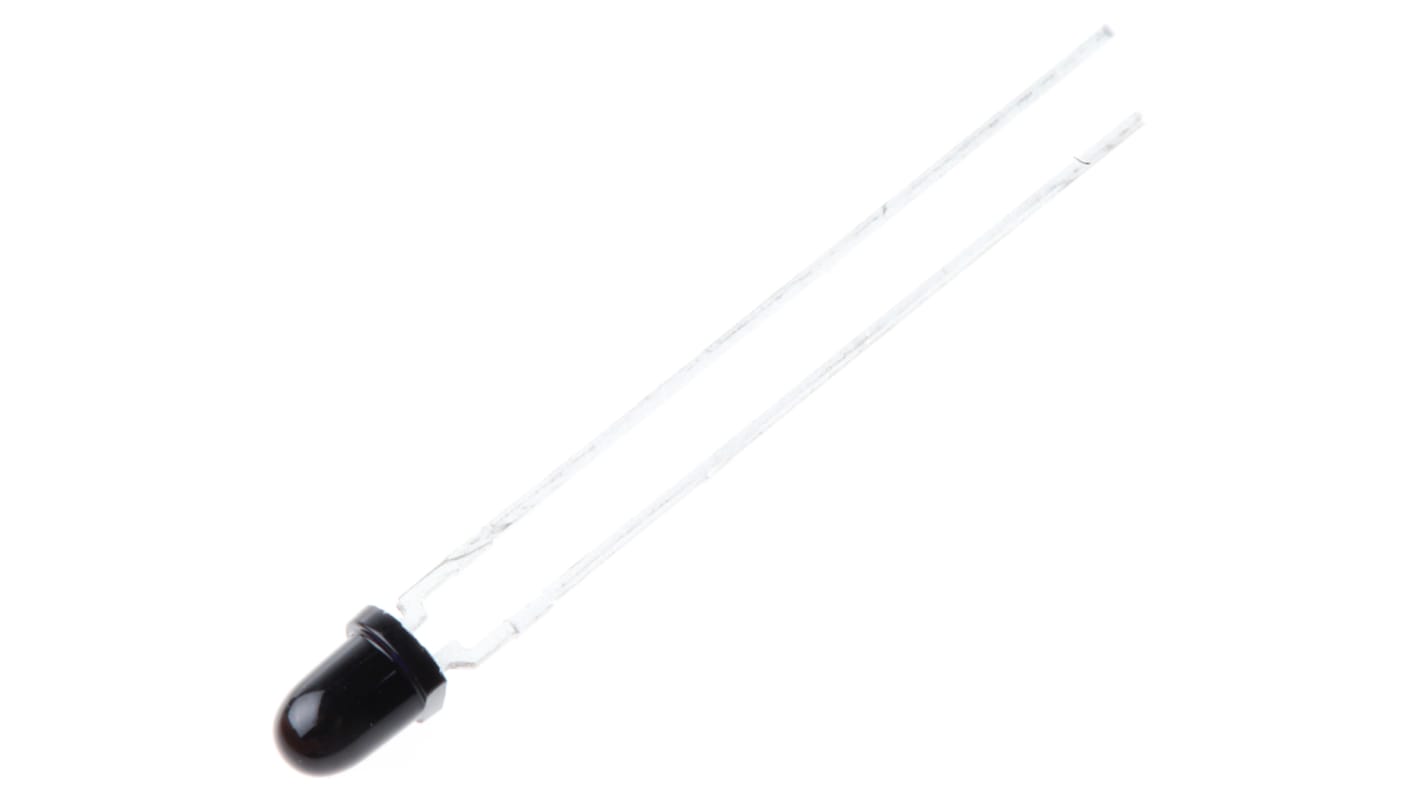 ams OSRAM THT NPN Fototransistor IR 7μs, 730nm → 1120nm / 7200μA, 2-Pin 3mm