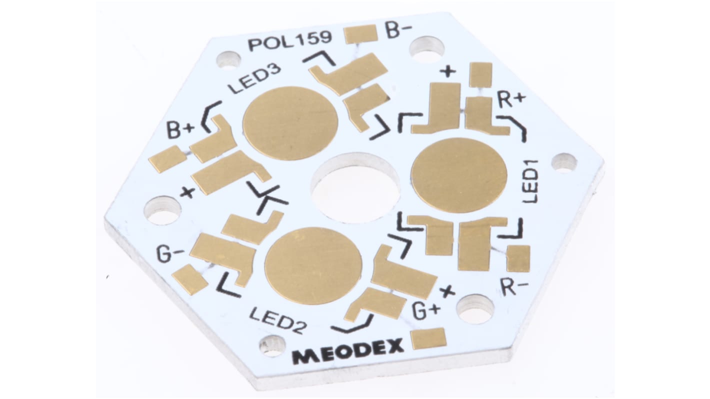 159, 3 cell Colour Mixer MCPCB LED Prototyping Board for Luxeon I LEDs, Luxeon III LEDs, Luxeon K2 LEDs