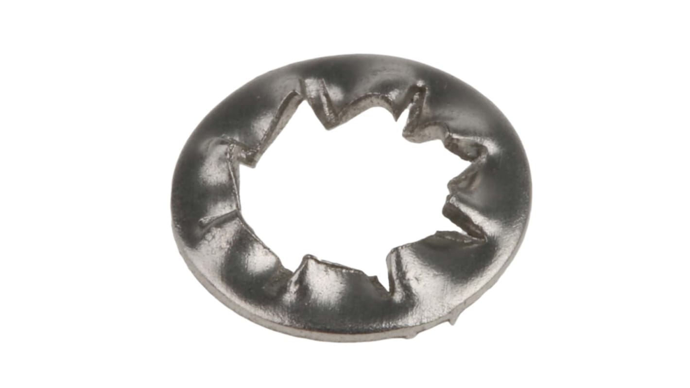 A4 316 Stainless Steel Internal Tooth Shakeproof Washer, M3, DIN 6798J
