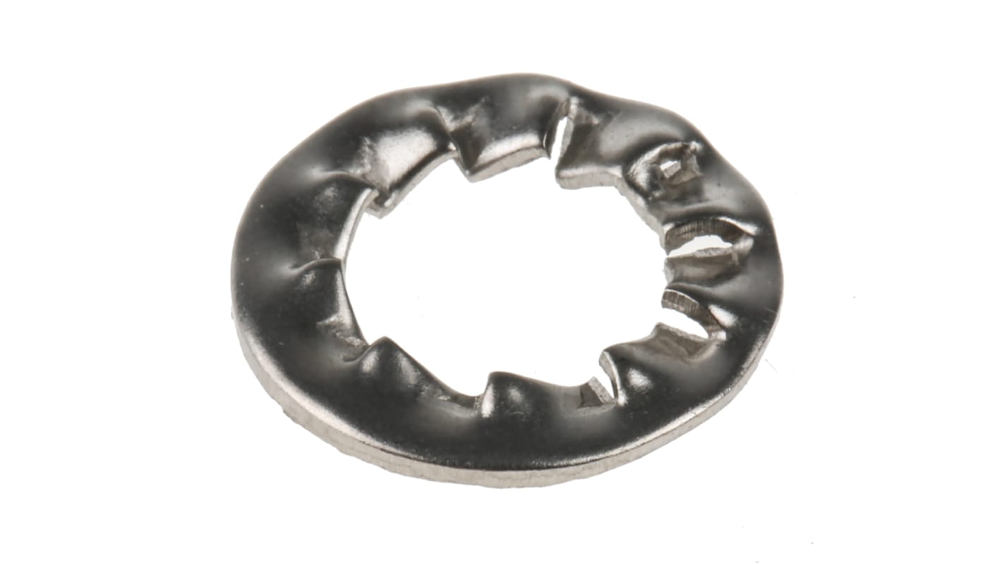 A4 316 Stainless Steel Internal Tooth Shakeproof Washer, M8, DIN 6798J