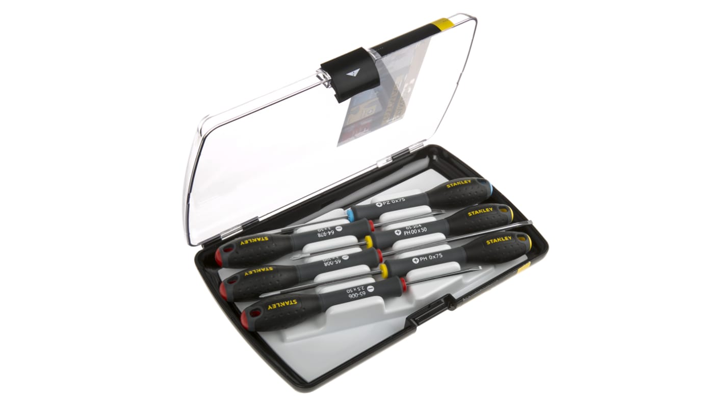 Stanley Phillips; Pozidriv; Slotted Precision Screwdriver Set, 6-Piece