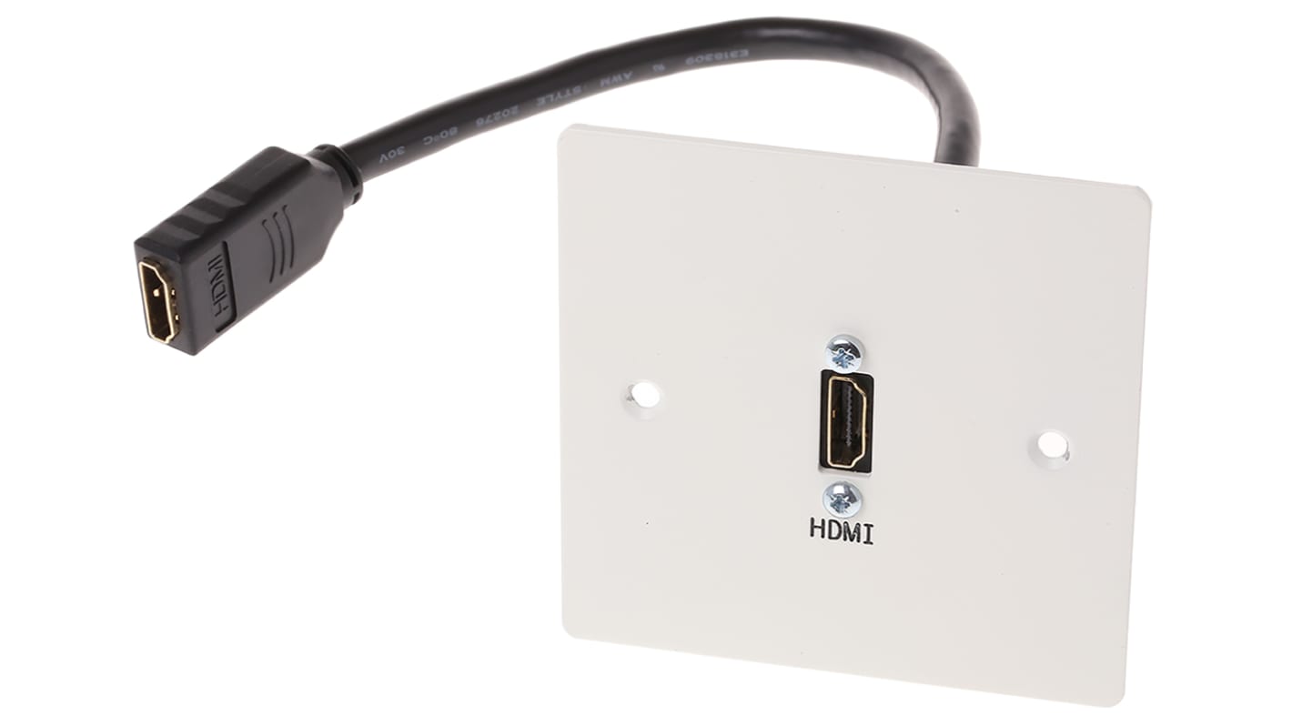 RS PRO Single Gang 1 Way Female HDMI Faceplate