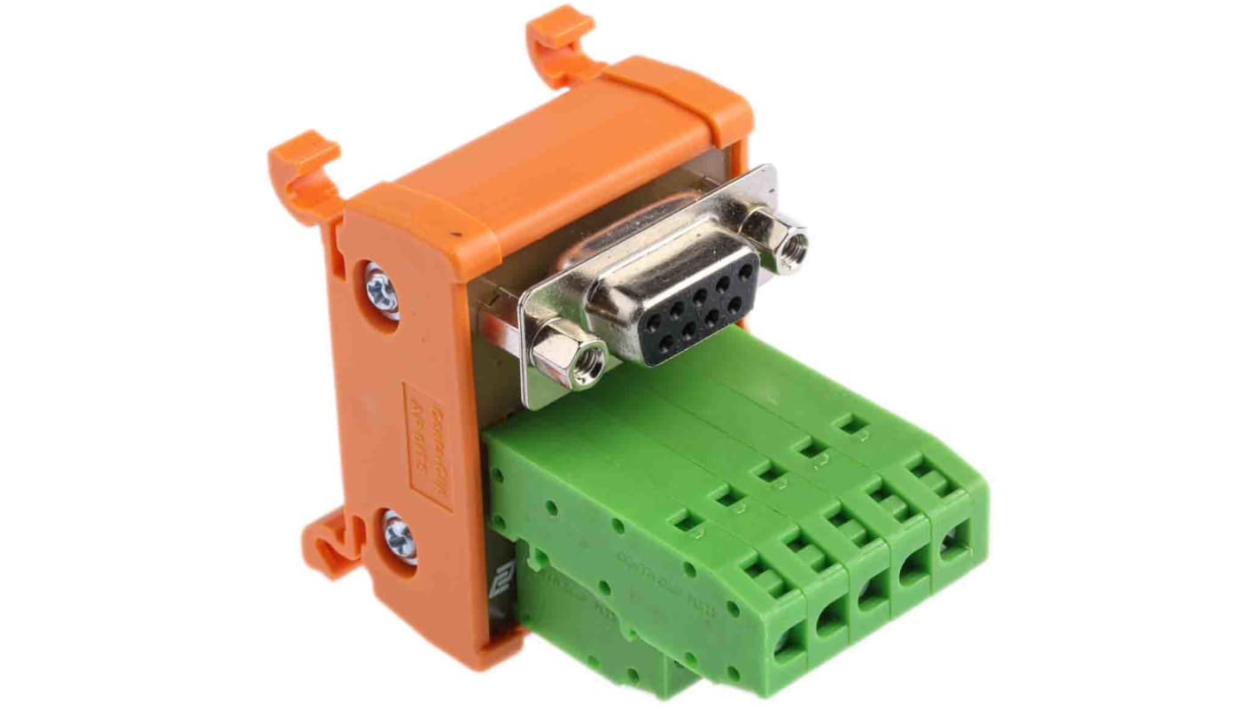 Modulo di interfaccia, RS PRO, D-sub, Montaggio guida DIN, Femmina, 9 poli, 125 V c.a./c.c., 1.5A