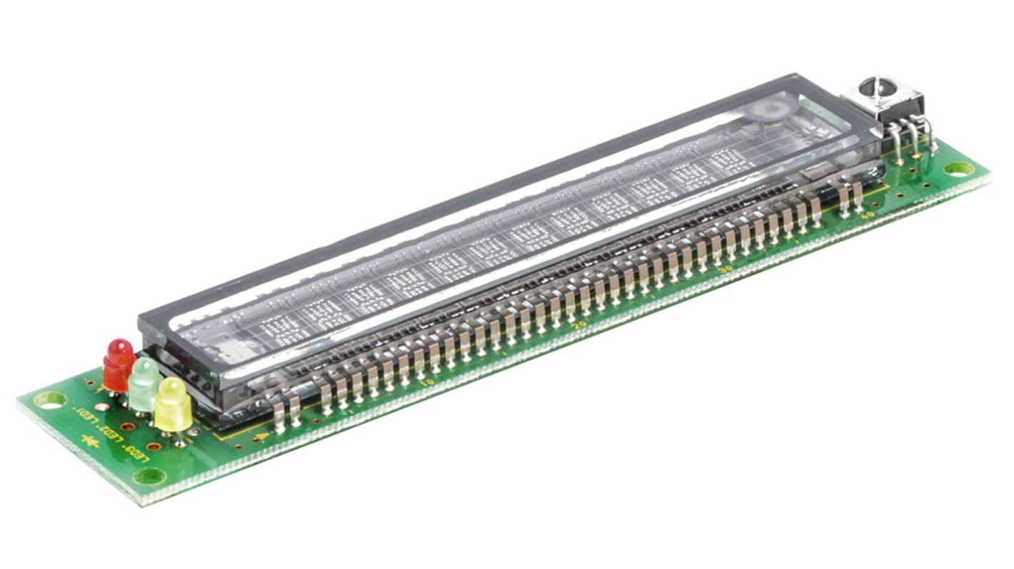 Futaba M12BY02AA VFD Display 7 x 5 1 Row x 12 Char. Addressable Seria I/F 4.5 → 5.5 V dc
