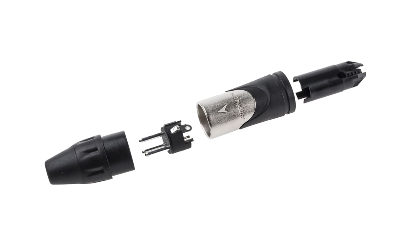 Connettore XLR Amphenol Industrial Maschio a 3 poli, Montaggio su cavo