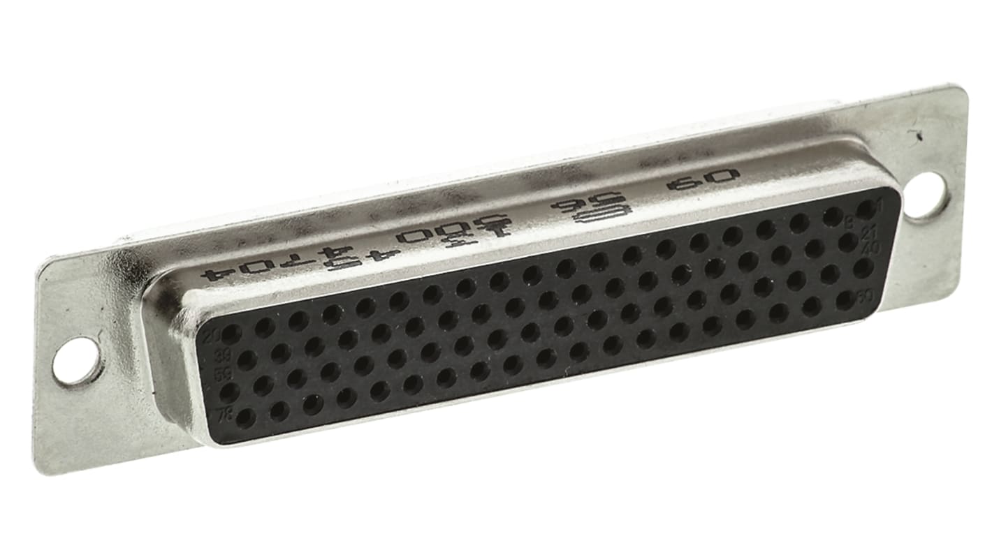 HARTING 78 Way Cable Mount D-sub Connector Socket, 2.42mm Pitch