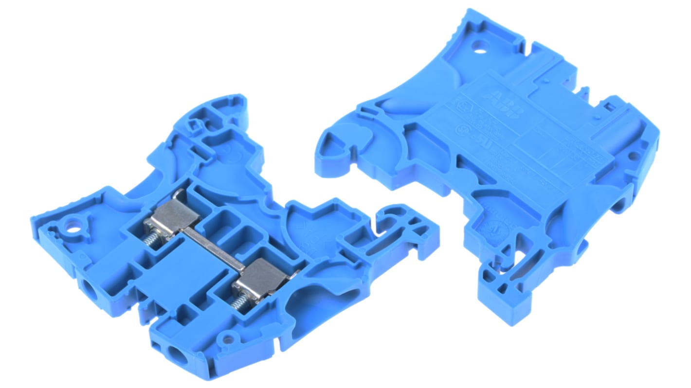 Bloc de jonction de traversée Entrelec ZS4, 4mm², A visser, Bleu