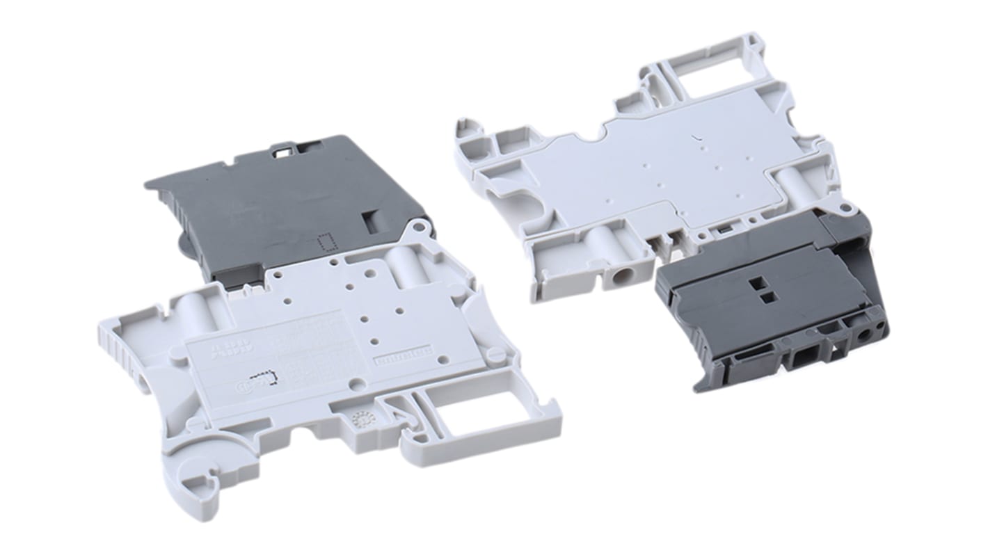 Entrelec SNK Series Grey Fused DIN Rail Terminal, 1.5mm², Screw Termination, Fused