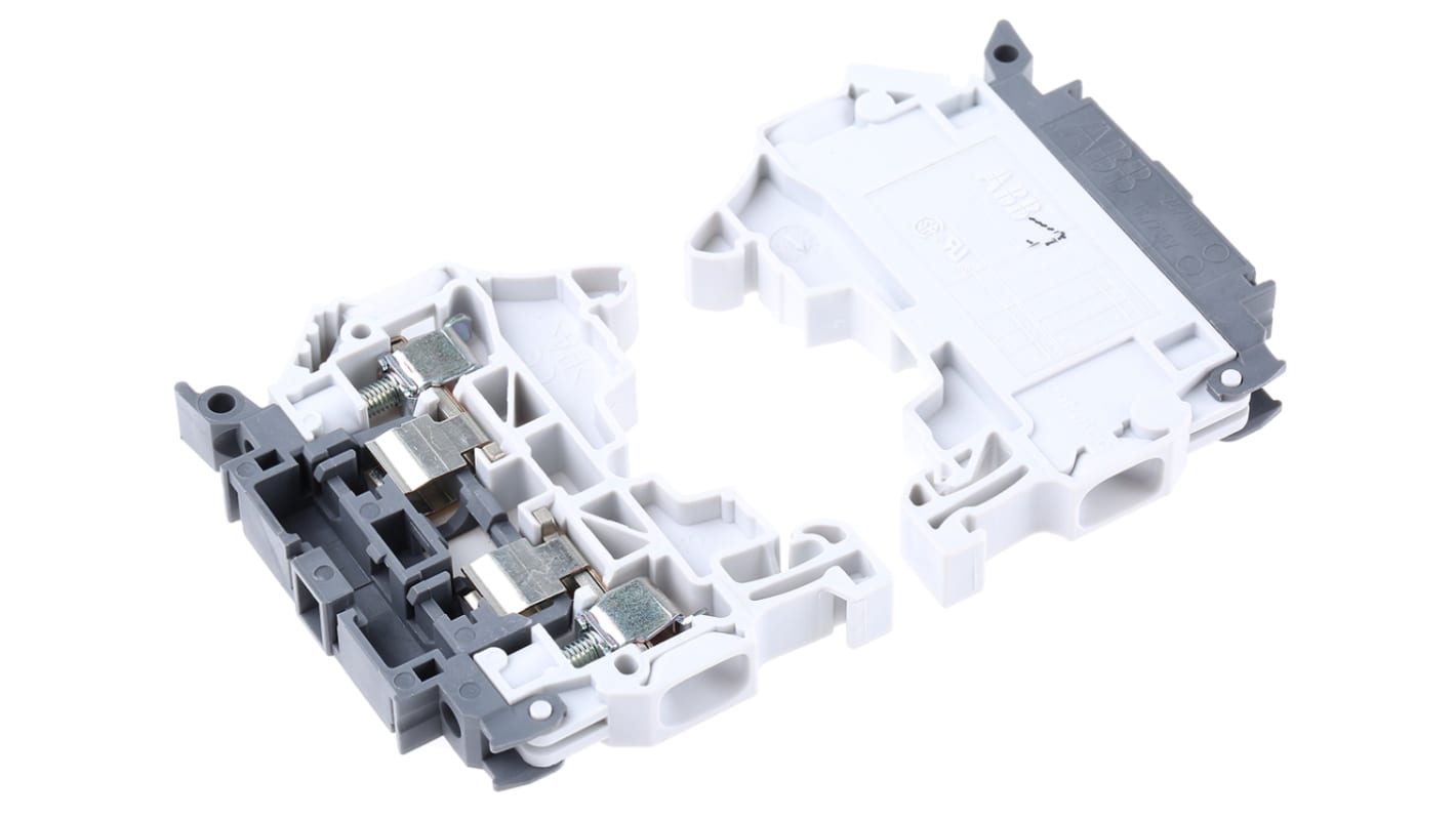 Entrelec SNK Series Grey Fused DIN Rail Terminal, 1.5mm², Screw Termination, Fused